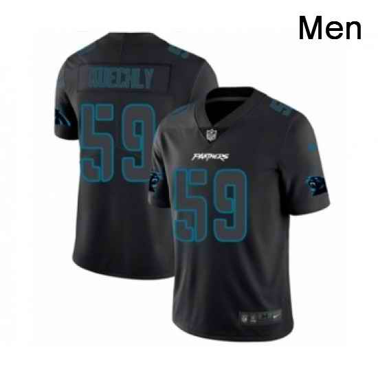 Mens Nike Carolina Panthers 59 Luke Kuechly Limited Black Rush Impact NFL Jersey